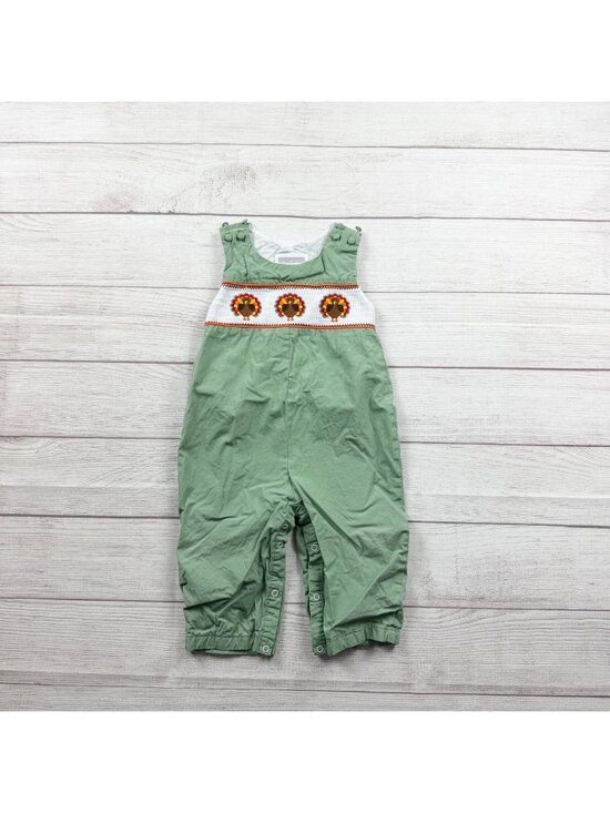 Lil Cactus Other - Lil Cactus Smocked Turkey Longall Sleeveless Thanksgiving Romper 18-24 Months
